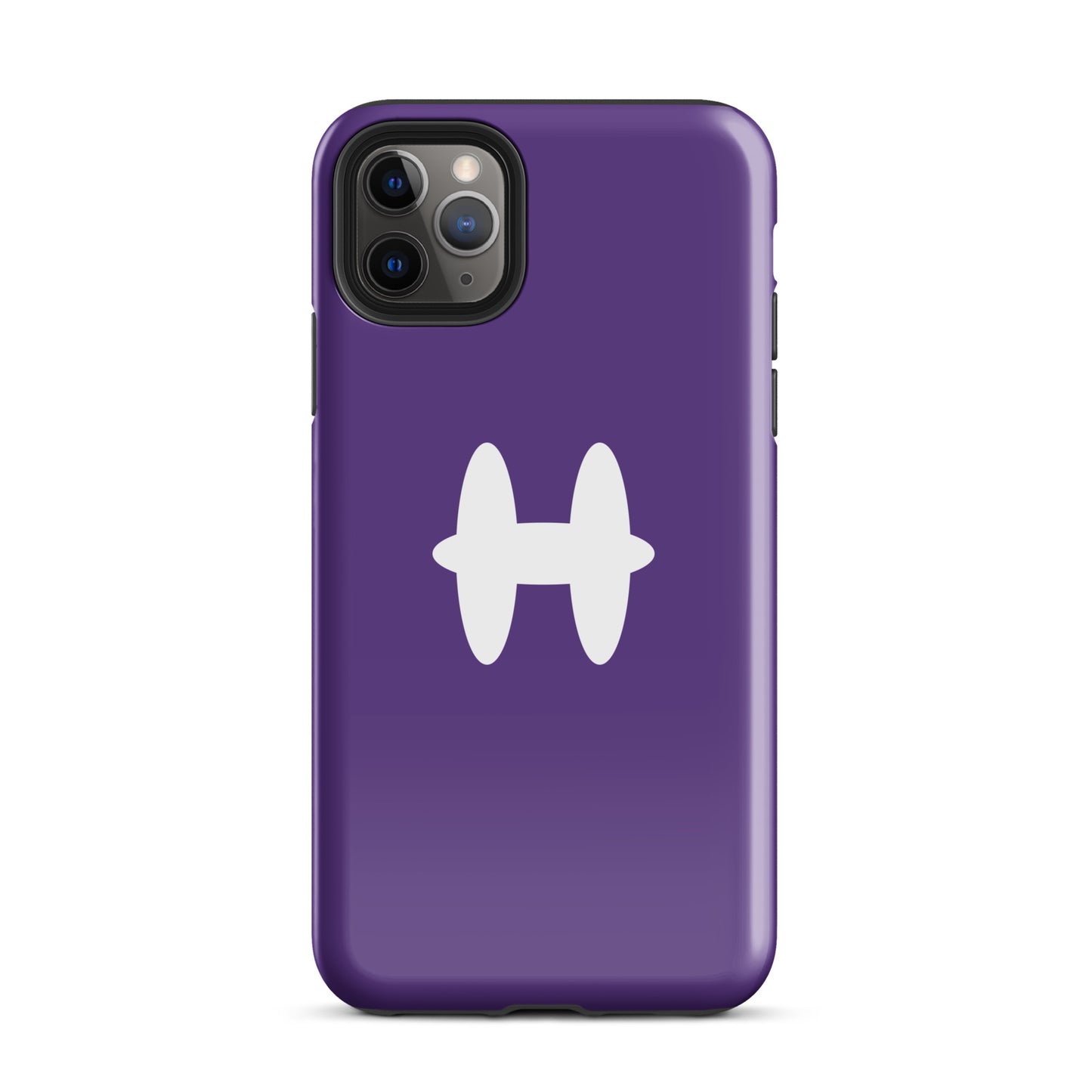 iPhone 11 Pro Max Case Purple, white H logo. 