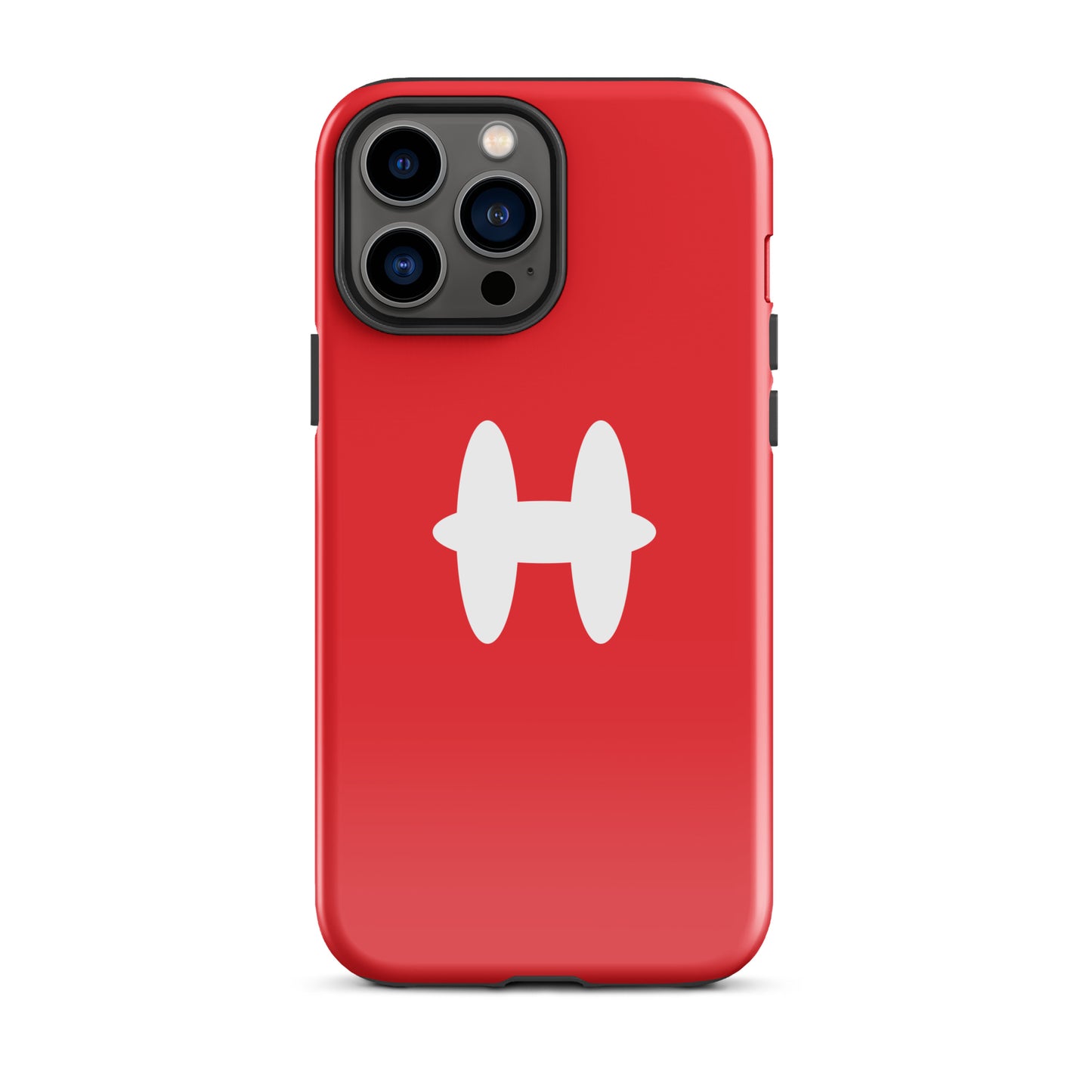 iPhone 13 Pro Max Case Red, white H logo. 