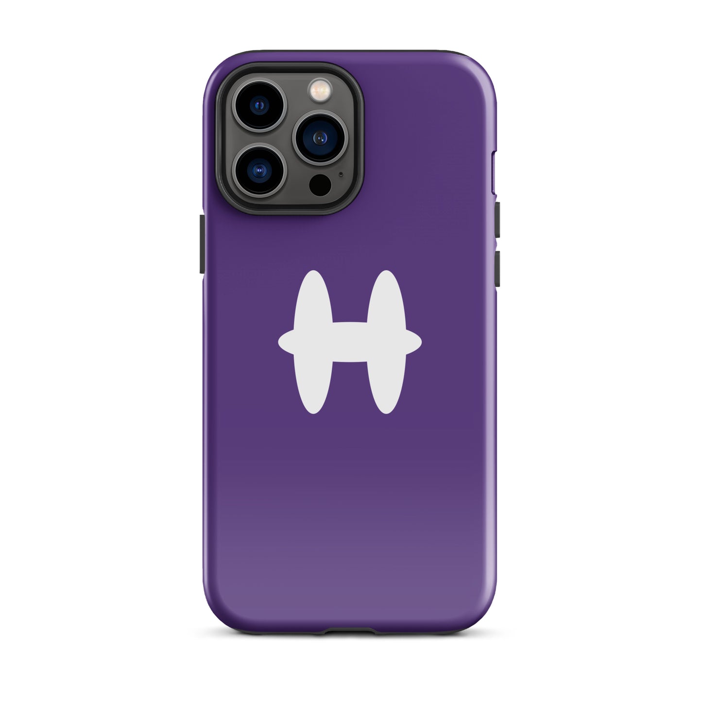 iPhone 13 Pro Max Case Purple, white H logo. 